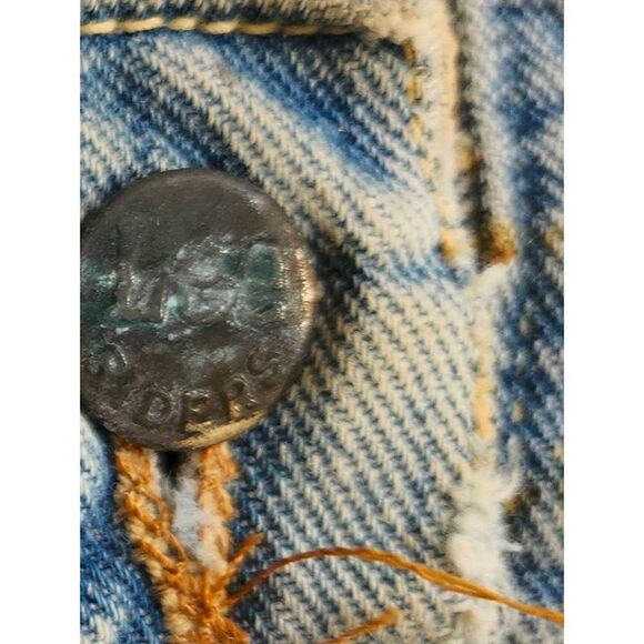70s Distressed LEE Rider Denim Cutoffs Shorts Jean Vintage - Picture 9 of 9